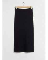 & Other Stories - Fitted Rib-knit Midi Skirt - Lyst