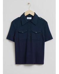 & Other Stories - Fitted Uniform Detail Polo Shirt - Lyst