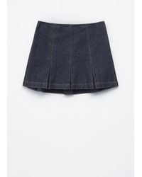 & Other Stories - Pleated Denim Mini Skirt - Lyst