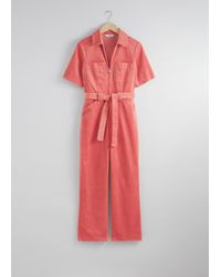& Other Stories - Cord-Jumpsuit Mit Gürtel - Lyst
