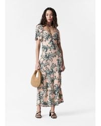 & Other Stories - Flutter-Sleeve Midi Dress - Lyst