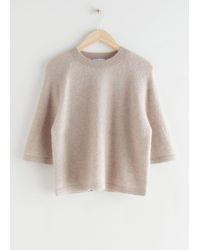 & Other Stories Boxy Alpaca T-shirt - Brown