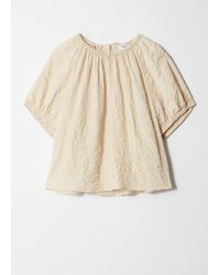 & Other Stories - Textured Short-Sleeve Blouse - Lyst
