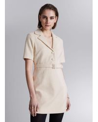& Other Stories - Belted Tweed Mini Dress - Lyst