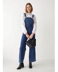 & Other Stories Relaxed Denim Dungarees - Blue