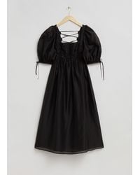 & Other Stories - Babydoll Tied Sleeve Detail Dress - Lyst