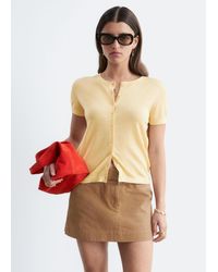 & Other Stories - Knitted Button-Front T-Shirt - Lyst