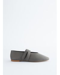 & Other Stories - Cross-Strap Leather Ballet Flats - Lyst