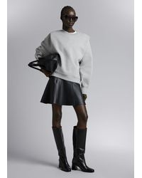 & Other Stories - Fitted Pleated-shoulder Sweatshirt - Lyst