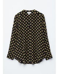 & Other Stories - Oversized Printed V-Neck Blouse - Lyst