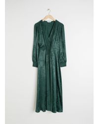 jacquard empire midi dress