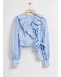 & Other Stories - Ruffled Wrap Blouse - Lyst