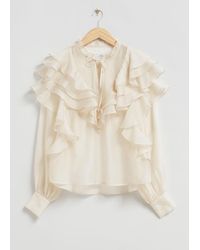 & Other Stories - Transparente Bluse Mit Rüschen - Lyst