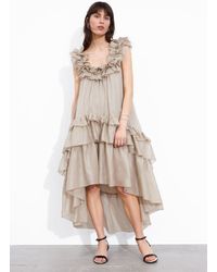 & Other Stories - Tiered Ruffle Midi Dress - Lyst