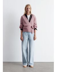 & Other Stories - Mohair-Blend Knitted Wrap Cardigan - Lyst