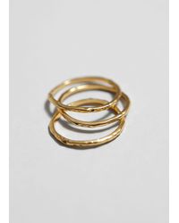& Other Stories - Hammered Ring Set - Lyst