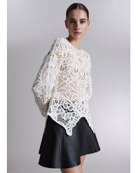 & Other Stories - Crochet-lace Peplum Top - Lyst