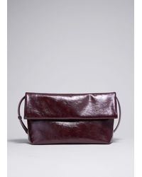 & Other Stories - Folded Patent-leather Clutch - Lyst