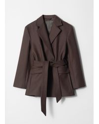 & Other Stories - Tie-Belt Wool Blazer - Lyst