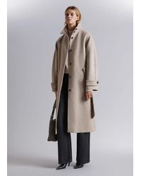 & Other Stories - Relaxed Belted Wool Coat - Lyst