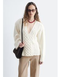 & Other Stories - Wool-Cotton Cable Knit Cardigan - Lyst