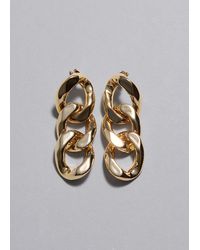 & Other Stories - Chunky Drop Chain Earrings - Lyst