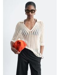 & Other Stories - Open-Knit Polo Top - Lyst