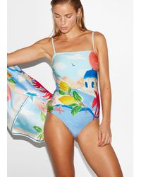 & Other Stories - Printed Bandeau Swimsuit - Lyst