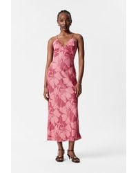 & Other Stories - Satin Slip Midi Dress - Lyst