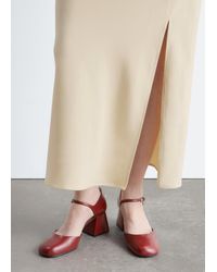 & Other Stories - Block Heel Leather Pump - Lyst