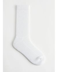 & Other Stories Ribbed Socks - White