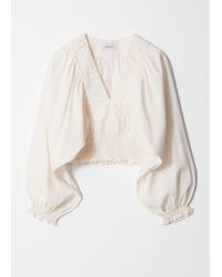 & Other Stories - Smocked Puff-Sleeve Blouse - Lyst