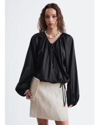 & Other Stories - Wrap Cotton Blouse - Lyst