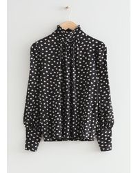 & Other Stories - Mock Neck Blouse - Lyst