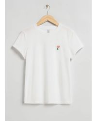 & Other Stories - Embroidered T-shirt - Lyst