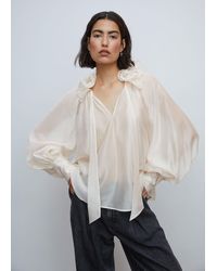 & Other Stories - Sheer Ruffle Collar Blouse - Lyst