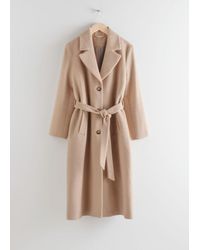 & Other Stories Oversized Alpaca Blend Coat - Natural