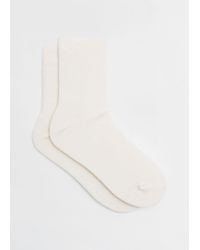 & Other Stories 2-pack Ribbed Socks - White