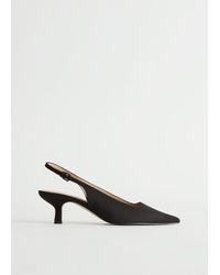 & Other Stories Pointed Slingback Pumps - Black