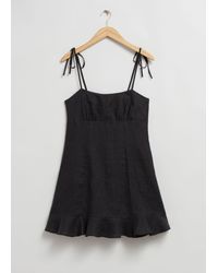 & Other Stories - Strappy Linen Mini Dress - Lyst