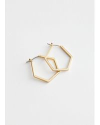 & Other Stories - Hexagon Hoop Earrings - Lyst