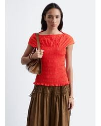 & Other Stories - Smocked Boatneck Top - Lyst