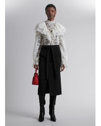 & Other Stories - Fitted Belted Midi Skirt - Lyst