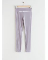 & Other Stories Yoga Tights - Purple