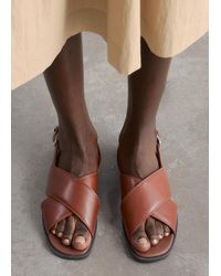 & Other Stories - Crossover Leather Sandals - Lyst