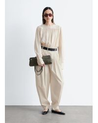 & Other Stories - Barrel-Leg Pleated Trousers - Lyst
