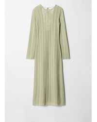 & Other Stories - Pointelle-Knit Midi Dress - Lyst