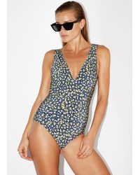& Other Stories - Printed V-cut Swimsuit - Lyst
