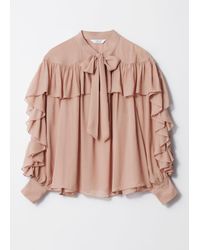 & Other Stories - Ruffled Bow-Detailed Blouse - Lyst