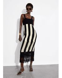 & Other Stories - Fringed Knit Midi Dress - Lyst